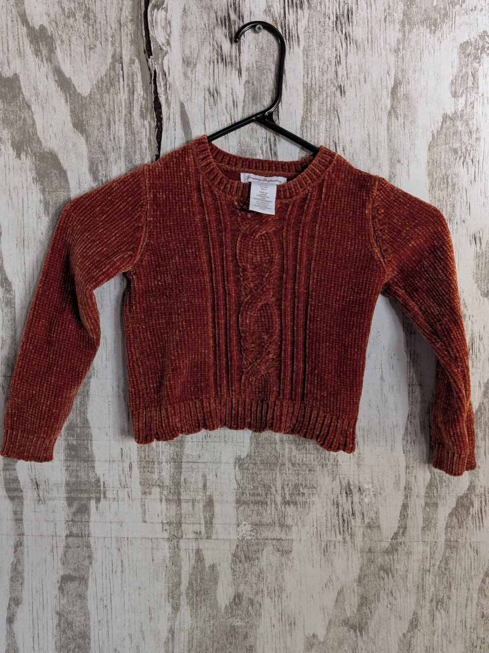 Tommy Bahama Rust Cable-Knit Crewneck Sweater